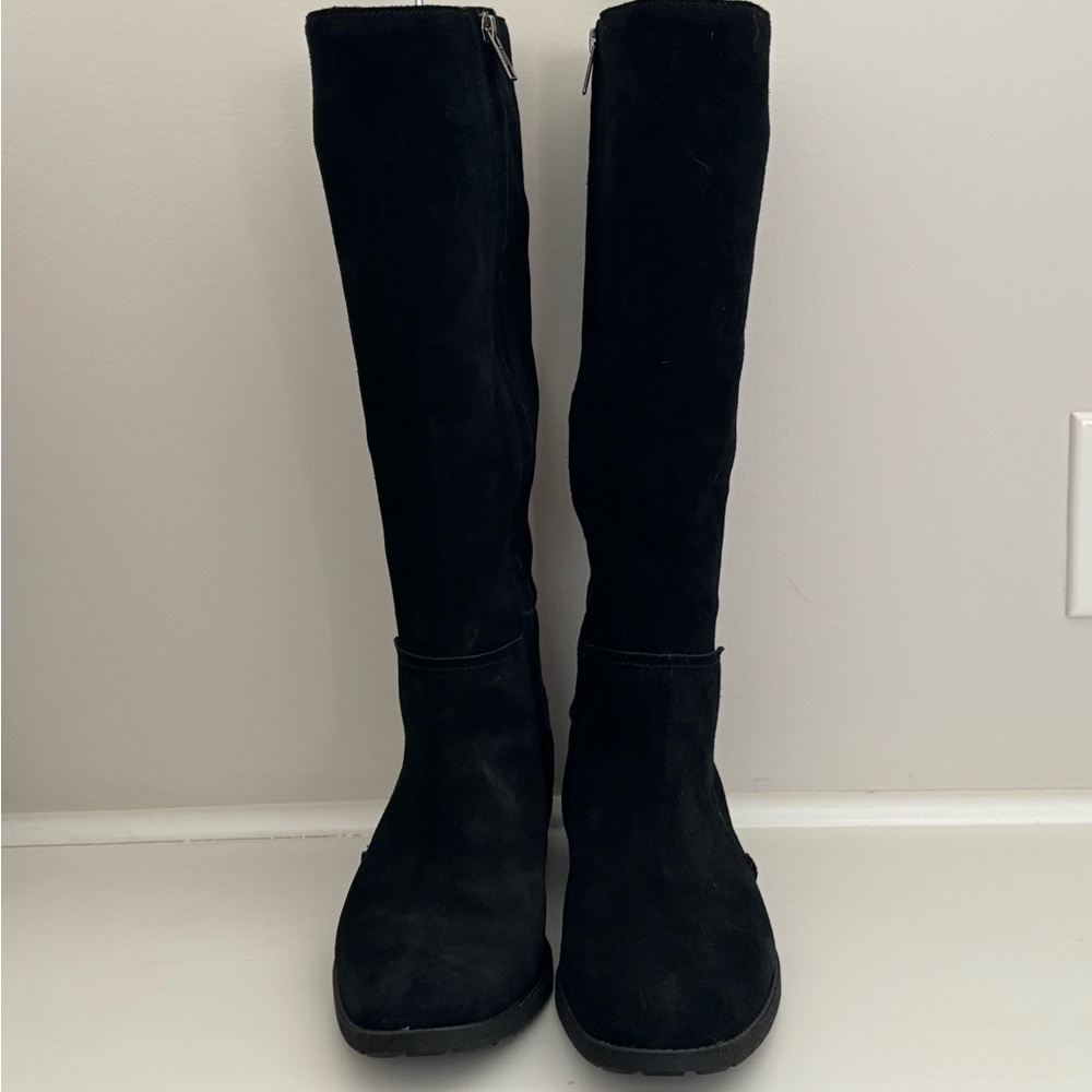 UGG Black Suede Knee High Equestrian Riding Boots Size 9